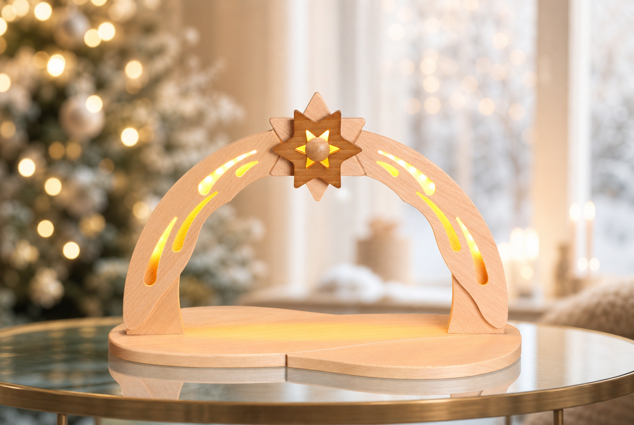 Schwibbogen Sternbogen LED ohne Bestückung - Original Erzgebirge
