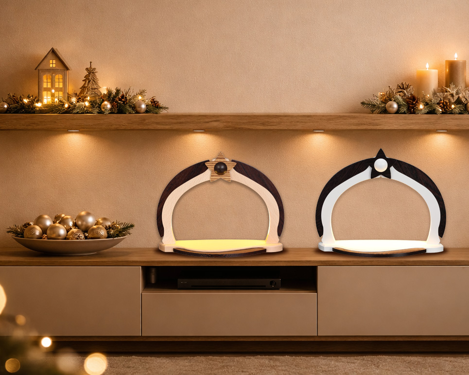 Schwibbogen LED Design Bogen - Minimalistisch - Original Erzgebirge