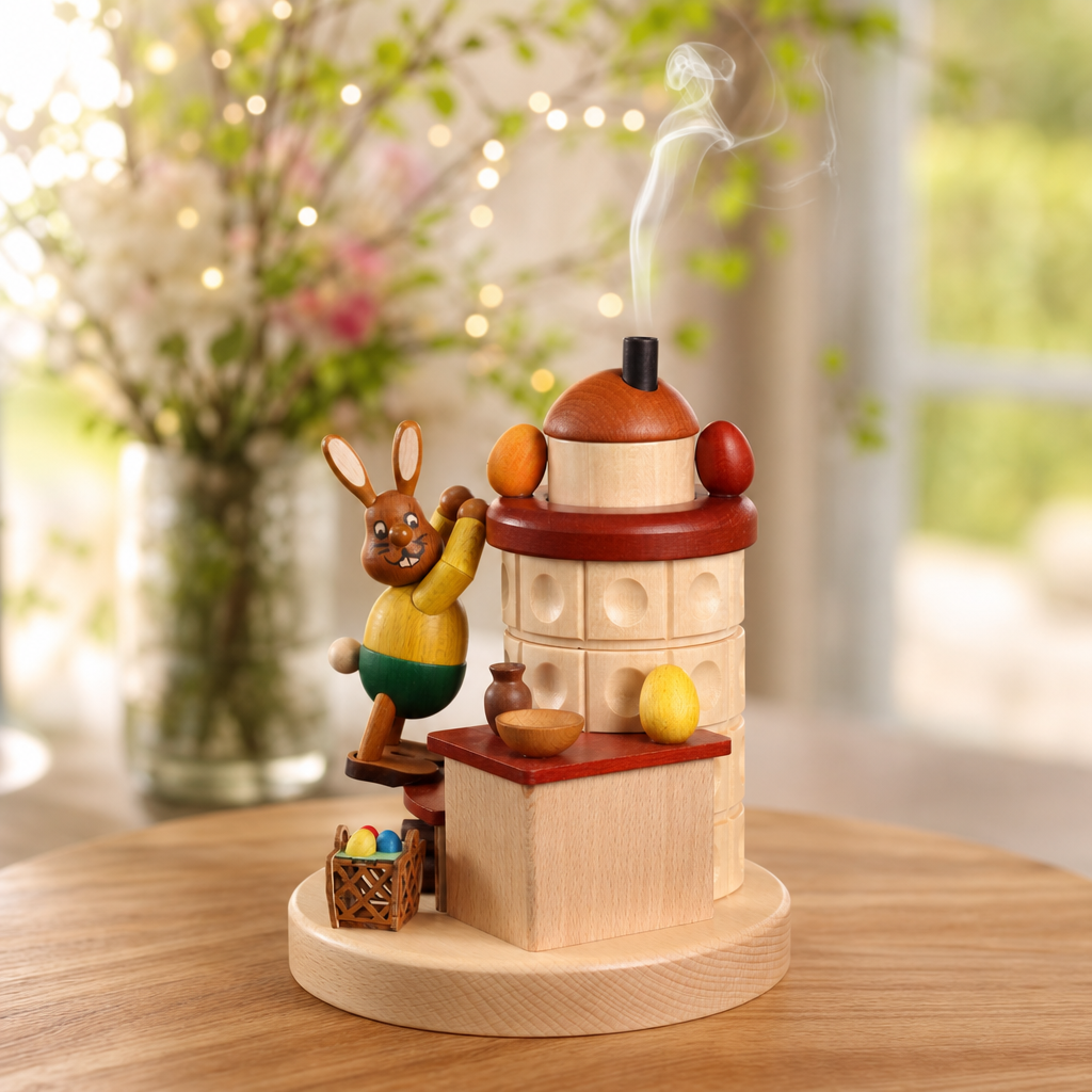 Räucherofen mit Hase und Ostereiern – Liebevolle Osterdekoration