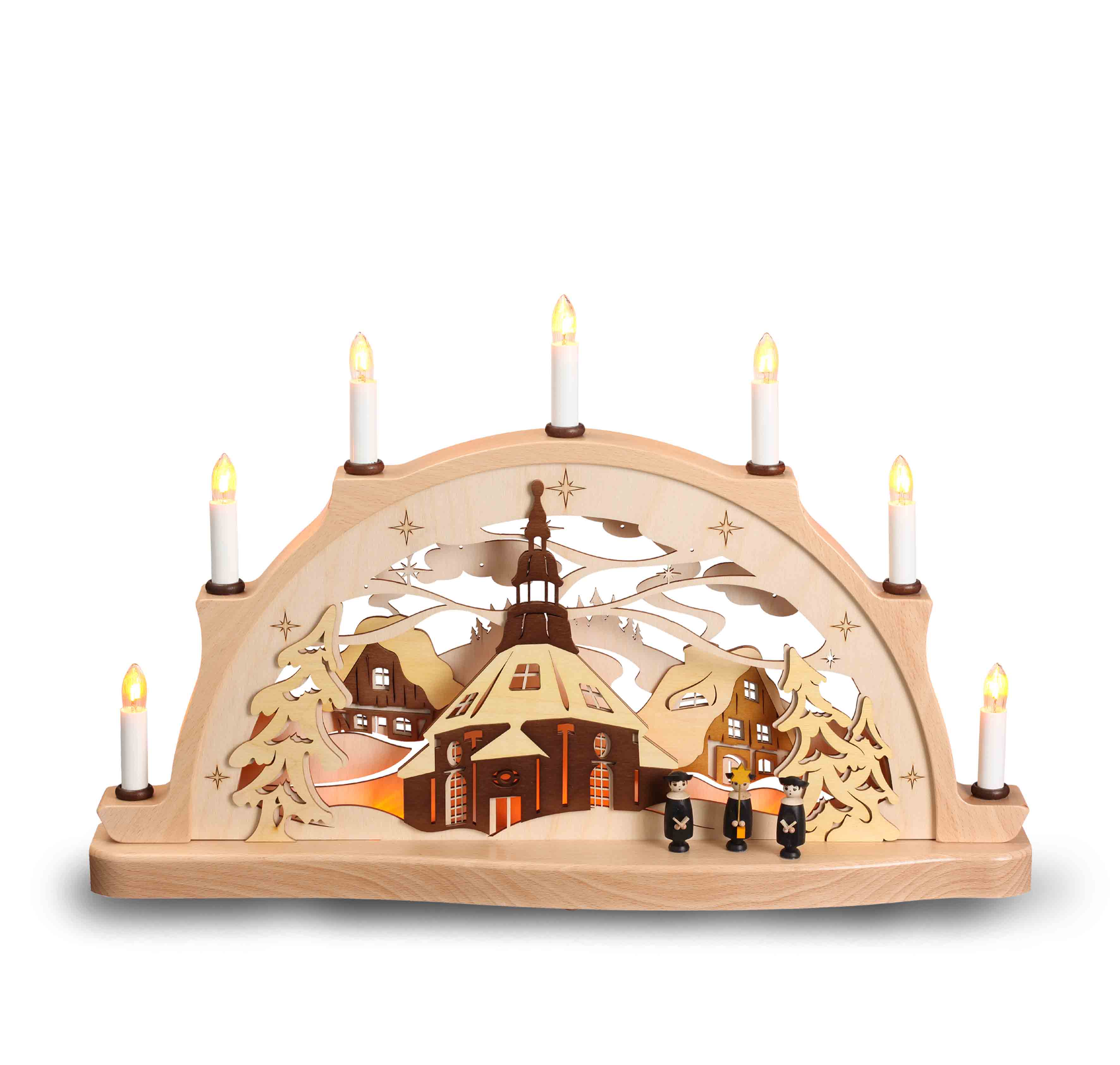 Schwibbogen Seiffener Kirche in 3D Optik - Original Erzgebirge