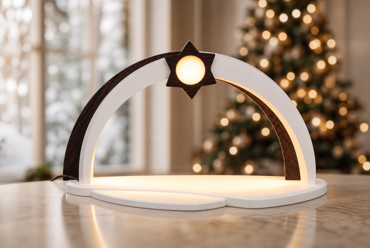 LED Bogen Schwibbogen weiß unbestückt - Original Erzgebirge