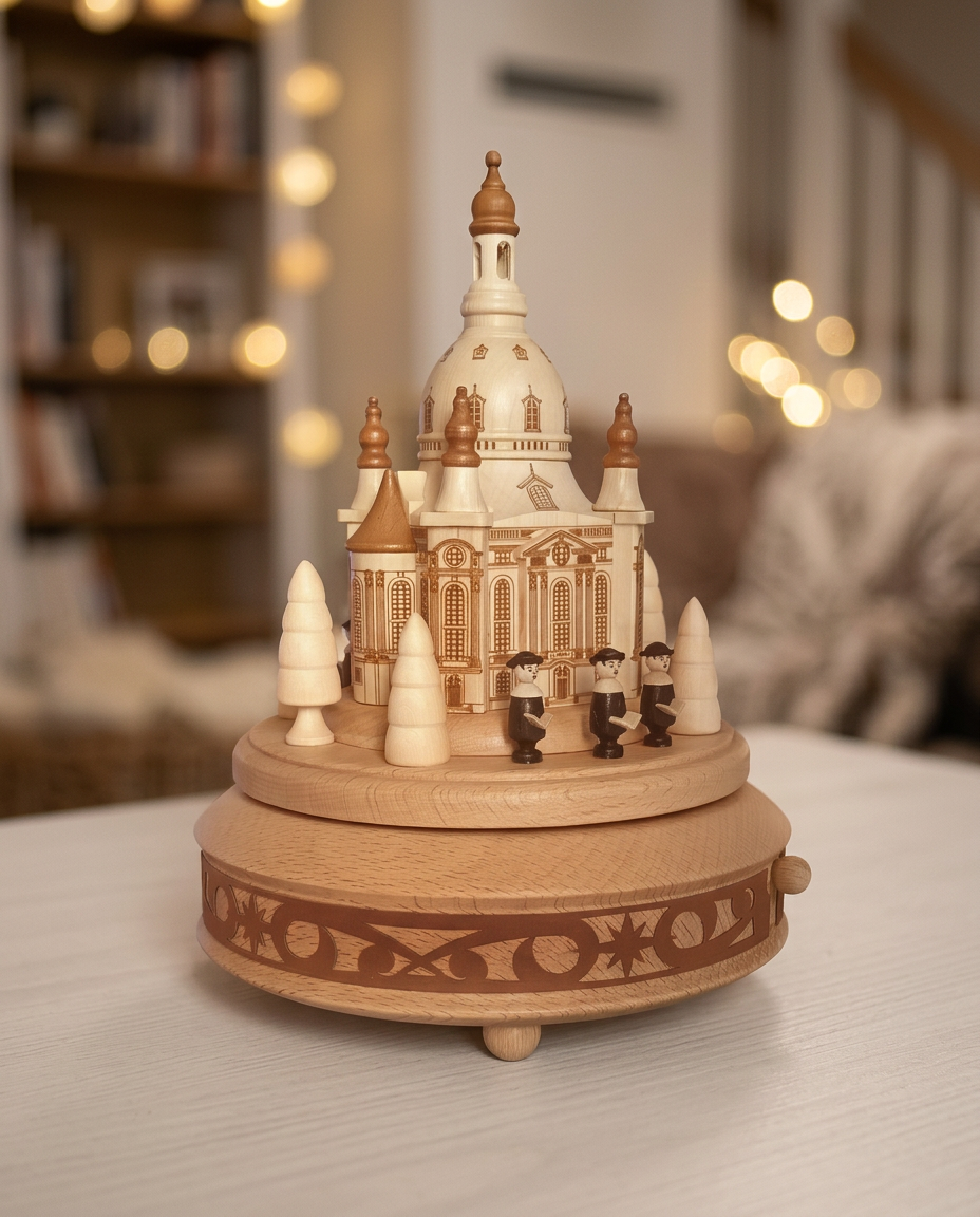 Spieldose mit Dresdner Frauenkirche – Handwerkskunst voller Erinnerungen