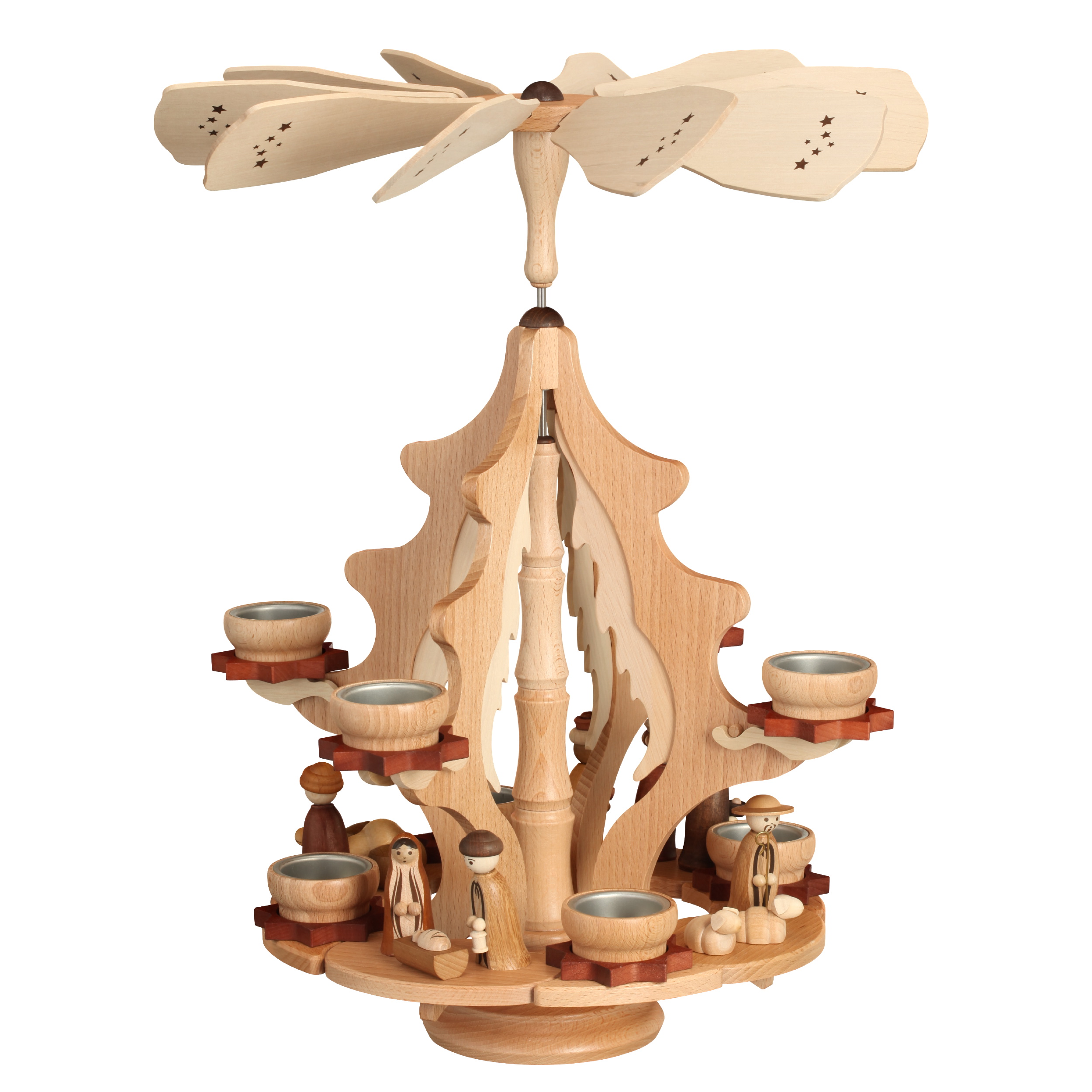 Pyramide Weihnachtskranz „Christi Geburt“ – Erzgebirge Holzkunst