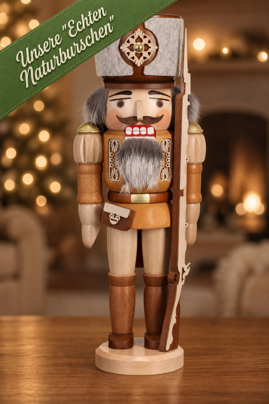 Nussknacker Soldat - unsere ECHTEN "NATURBURSCHEN" - Original Erzgebirge