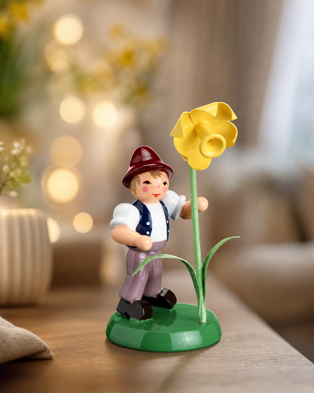 Blumenjunge mit Narzisse